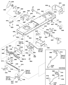Frame And Front Axle Group Diagram and Parts List for 2690930-01-MT24520H 2012 Briggs and Stratton Lawn Tractor